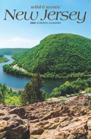 New Jersey Wild & Scenic | 2025 12 x 24 Inch Monthly Square Wall Calendar | Plastic-Free | BrownTrout | USA United States of America Northeast State Nature cover image