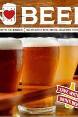 I Love Beer | 2025 12 x 24 Inch Monthly Square Wall Calendar | Plastic-Free | BrownTrout | Fun Humor Drinks cover image