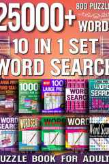 10 in 1 Set Word Search Puzzle Book For Adults: 25000+ Words & 800 Puzzles cover image