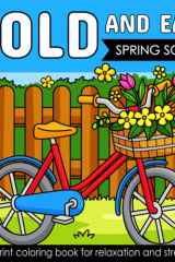 Bold And Easy Large Print Coloring Book: 42 Spring Scenes for Seniors, and Beginners with Exciting Illustrations of All The Fun Springtime Activities and Creatures (Simple & Bold Coloring Book) cover image