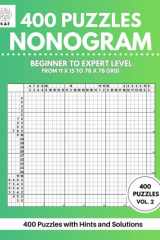 Nonogram Puzzle Book with 400 Easy to Expert Level Puzzles: Griddlers Picture Cross Picross Hanjie Logic Puzzle Book cover image