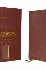 NKJV, Thompson Chain-Reference Bible, Leathersoft, Brown, Red Letter, Thumb Indexed, Comfort Print cover image