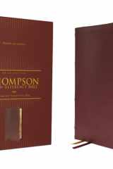 NKJV, Thompson Chain-Reference Bible Genuine Leather, Calfskin, Burgundy, Red Letter, Thumb Indexed, Comfort Print cover image