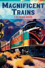 Magnificent Trains Coloring Book cover image