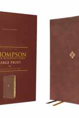 NKJV, Thompson Chain-Reference Bible, Large Print, Leathersoft, Brown, Red Letter, Comfort Print cover image