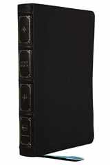 Nkjv, Large Print Thinline Reference Bible, Blue Letter, MacLaren Series, Leathersoft, Black, Comfort Print Holy Bible, New King James Version cover image