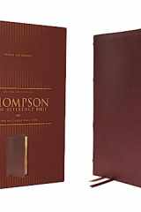 NKJV, Thompson Chain-Reference Bible Genuine Leather, Calfskin, Burgundy, Red Letter, Comfort Print cover image