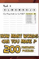 How Many Words Can You Make ?: 200 Puzzles for Seniors, 8.50 x 11 in, Puzzles & Solutions cover image