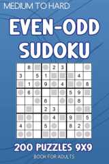 Even-Odd Sudoku book for adults Medium to Hard: 200 Puzzles 9x9 cover image