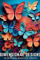 Dimensional Designs: 3D Coloring Book For Adults, Easy To See Large Print cover image