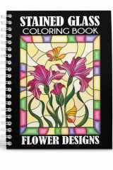 Stained Glass Coloring Book Flower Designs cover image