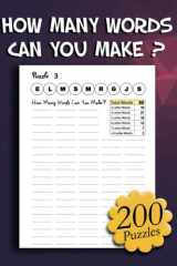 How Many Words Can You Make ?: 200 Puzzles for Seniors, 8.50 x 11 in, Puzzles & Solutions cover image
