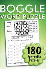 Boggle Word Puzzle: 180 Puzzles, Challenging Puzzles to Keep Your Mind Sharp, Puzzles and Solutions. cover image