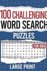 Challenging Word Search for Adults Large Print: Difficult Level Word Search Puzzle Book for Adults With Solutions cover image