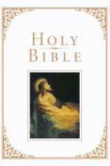KJV Family Bible, White Imitation Leather Over Board Holy Bible cover image