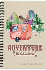 Camping Journal & RV Travel Logbook, Red Vintage Camper Campsite Caravan Holiday Record & Adventure Travel Notebook cover image