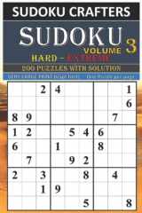 SUDOKU Hard - Extreme 200 PUZZLES WITH SOLUTION Volume 3: VERY LARGE PRINT (65pt font) - One Puzzle per page cover image