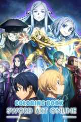 Swórd Ạrt Onlịnẹ Coloring Book: An Effective Way For Relaxation And Stress Relief For Sword Art Online Fans cover image