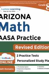 Arizona's Academic Standards Assessment (AASA) Test Prep: 8th Grade Math Practice Workbook and Full-length Online Assessments Arizona Test Study Guide cover image