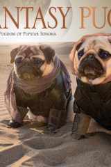 Fantasy Pugs | 2023 12 x 24 Inch Monthly Square Wall Calendar | Foil Stamped Cover | BrownTrout | Funny Animals Dogs cover image