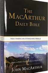 NASB - The MacArthur Daily Bible - Brown LeatherSoft - Comfort Print - Read the Bible in One Year with Study Notes from John MacArthur - Signature Series cover image