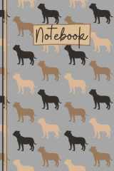 Staffordshire Bull Terrier Notebook: Cute Staffie Lined Journal, The Perfect Novelty Staffordshire Bull Terrier Gift for a Dog Lover or Staffie Owner - Grey cover image