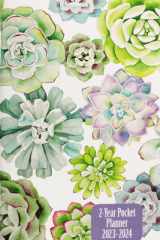 2023-24 Succulent Garden 2-Year Pocket Planner (24-Month Calendar) cover image