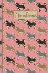 Husky Notebook: Cute Husky Lined Journal, The Perfect Novelty Husky Gift for Anyone who Loves Siberian Huskies or Alaskan Malamute- Pink cover image