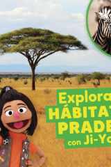 Explora los hábitats de la pradera con Ji-Young (Explore Grassland Habitats with Ji-Young) (Hábitats de Sesame Street ® (Sesame Street ® Habitats)) (Spanish Edition) cover image