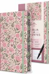 Biblia de Apuntes RVR 1960 Tapa Dura, Rosada con Flores / Spanish Journalling Bible RVR 1960 Hardcover Pink with Flowers cover image