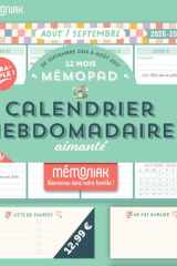 Mémopad calendrier hebdomadaire aimanté 2027 - Design 12 mois septembre 2026-août 2027 cover image
