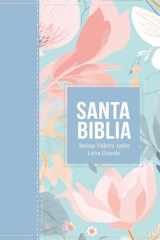 Biblia RVR 1960 Compacta Letra Grande 11 puntos Símil Piel Flores Acero (Bible RVR 1960 Compact Large Print 11 point Font Size Leatherlike Flowers Steel) (Spanish Edition) cover image