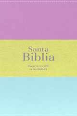 Biblia RVR 1960 Compacta Letra Grande 11 puntos Símil Piel Tricolor Lila Verde Aguamarina con Cierre y Índice (Bible RVR 1960 Compact Large Print 11 ... Zipper and Index) (Spanish Edition) cover image