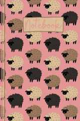 Sheep Notebook: Cute Sheep Lined Journal, The Perfect Novelty Sheep Gift for a Anyone who Loves Sheep, Lambs & Farm Animals- Pink cover image