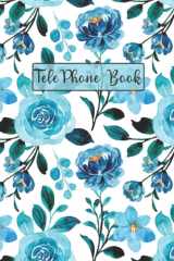 Telephone Book: telephone numbers only book. Phone Book A-Z Small. Telephone Log Book for Contacts, With Lines for Name, Home, Office, Two Mobile ... media, Email, Website and Notes. A5 Size cover image