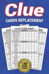 Clue Cards Replacement: Score Sheets Refills for Clue Board Game, Detective Answer Pads, Scorebook with 130 Pages, Extra Small size 6x9 inches cover image