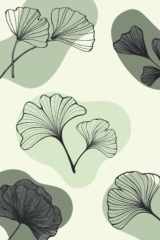 Ginko Leaves Notebook - 120 Lined Pages - Soft Matte Cover cover image