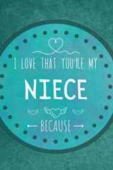 I Love That You're My Niece Because: Things I Love About You Book for Niece : Fill In The Love Book Gift for Niece, Unique Prompted I Love You Book for Niece. Birthday Gifts for Niece cover image