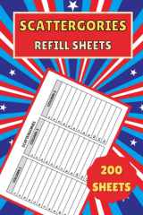 Scattergories Refill Sheets: Paper Sheets for Playing Scattergories Board Game, Scattergories Refill Pads cover image