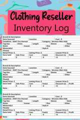 Clothing Reseller Inventory Log Book: Reseller Inventory Log Book, Product Listing Notebook For Online Fashion Resellers on Poshmark, Stay Organized and Keep Track of Your Items cover image