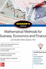 Schaum's Outline of Mathematical Methods for Business, Economics and Finance, Second Edition cover image