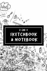 A4 Half Sketchbook Half Journal | Includes Blank Drawing Page & Line Notebook Page cover image