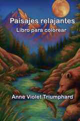 Libro para colorear para adultos – Paisajes relajantes: Diseños naturales en letra grande para aliviar el estrés y estimular la creatividad / 36 + 1 páginas escénicas para colorear cover image