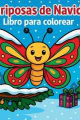 Mariposas de Navidad - Libro para colorear cover image