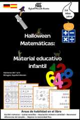 Halloween Matemáticas: Material educativo infantil: Números del 1 al 5: contar, escribir, asociar y reconocer formas - Bilingüe: Alemán–Español cover image