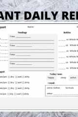 Infant daily report: Infant Daily Report - In-Home Preschool, Daycare, Nanny Log cover image