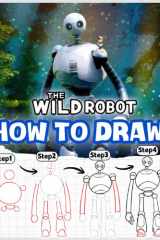 How to Draw the Wilds Robot Step by Step: A beginner-friendly drawing book featuring simple step-by-step tutorials of robots, animals, and adventure scenes. (Spanish Edition) cover image