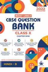 CBSE Most Likely Question Bank Hindi (B) Class 10 (2022 Exam) - Categorywise & Chapterwise with New Objective Paper Pattern, Reduced Syllabus cover image