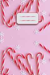 Candy Cane Christmas Notebook 🌸 Pink Candy Journal 🎄 Secret Santa gift for girls 🎁 100 pages 6x9 Christmas Composition Copybook Present for teens 🍬: Christmas Present for teen Girls cover image