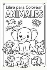 Animales Bebé para Colorear: Descubre, Aprende y Da Vida a 50 Dibujos Fáciles y Adorables: Libro para colorear niños +3 años. Actividades infantiles ... el mundo animal con ternura (Spanish Edition) cover image